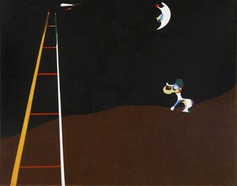Joan Miró (1893–1983), Hund den Mond anbellend (Chien aboyant à la lune), 1926, Philadelphia Museum of Art: A.E.Gallatin Collection, 1952, Courtesy of the Philadelphia Museum of Art © Successió Miró / VG Bild-Kunst, Bonn 2024 Joan Miró (1893–1983), Hund den Mond anbellend (Chien aboyant à la lune), 1926, Philadelphia Museum of Art: A.E.Gallatin Collection, 1952, Courtesy of the Philadelphia Museum of Art © Successió Miró / VG Bild-Kunst, Bonn 2024