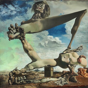 Salvador Dalí (1904–1989) Weiche Konstruktion mit gekochten Bohnen (Vorahnung des Bürgerkriegs) (Soft Construction with Boiled Beans (Premonition of Civil War)), 1936 Öl auf Leinwand, 99 x 100 cm Philadelphia Museum of Art: The Louise and Walter Arensberg Collection, 1950 © Courtesy of the Philadelphia Museum of Art / Salvador Dali, Gala- Salvador Dali Foundation © VG Bild-Kunst, Bonn 2025 Salvador Dalí (1904–1989) Weiche Konstruktion mit gekochten Bohnen (Vorahnung des Bürgerkriegs) (Soft Construction with Boiled Beans (Premonition of Civil War)), 1936 Öl auf Leinwand, 99 x 100 cm Philadelphia Museum of Art: The Louise and Walter Arensberg Collection, 1950 © Courtesy of the Philadelphia Museum of Art / Salvador Dali, Gala- Salvador Dali Foundation © VG Bild-Kunst, Bonn 2025