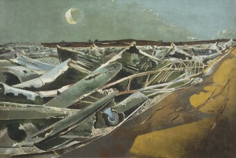 Paul Nash (1889–1946) Totes Meer, 1940/41 Öl auf Leinwand, 102 x 152,4 cm Tate: Presented by the War Artists Advisory Committee 1946 © Tate Paul Nash (1889–1946) Totes Meer, 1940/41 Öl auf Leinwand, 102 x 152,4 cm Tate: Presented by the War Artists Advisory Committee 1946 © Tate