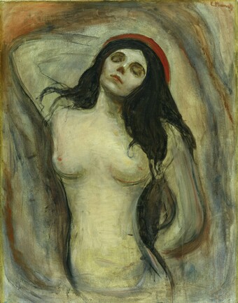 Edvard Munch (1863–1944), Madonna, 1893–1895, Hamburger Kunsthalle, Dauerleihgabe der Stiftung Hamburger Kunstsammlungen, erworben 1957 © SHK / Hamburger Kunsthalle / bpk, Foto: Elke Walford