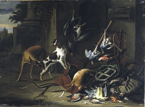 Adriaen de Gryeff	Jagdstillleben	o. J.	Öl auf Eichenholz	36,2 x 49,2 cm	HK-697