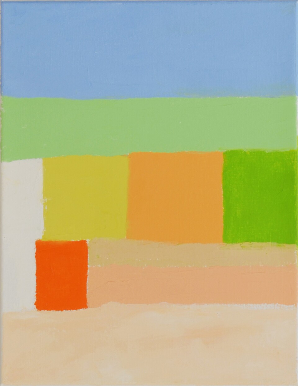 Etel Adnan (1925–2021) Untitled (#337), 2019 Öl auf Leinwand 41,5 x 32 cm Hamburger Kunsthalle, Dauerleihgabe der Stiftung Hamburger Kunstsammlungen © Courtesy of artist’s estate &amp; Sfeir-Semler Gallery Beirut/Hamburg