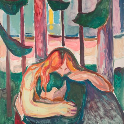 Edvard Munch (1863–1944), Vampir im Wald, 1916–1918, Munchmuseet © Munchmuseet