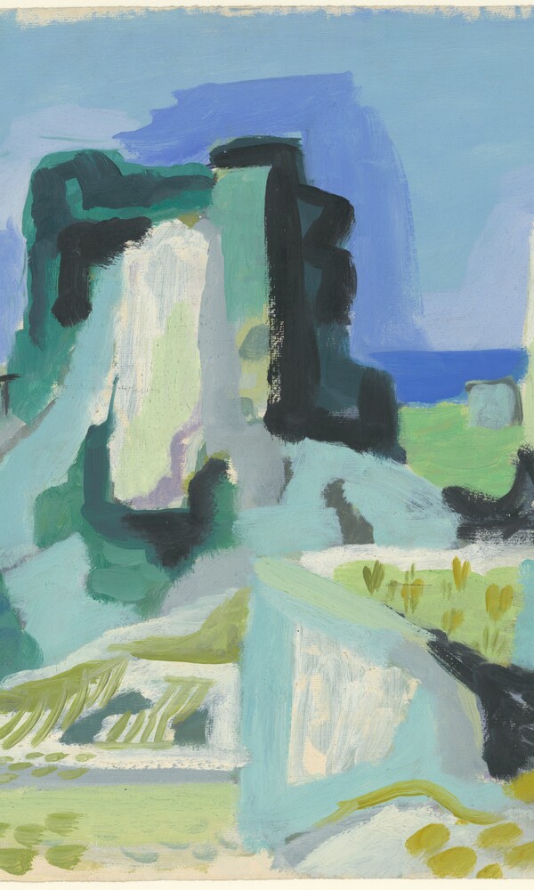 Eduard Bargheer (1901-1979), Ruinen auf Ischia, Öl auf Papier, Hamburger Kunsthalle