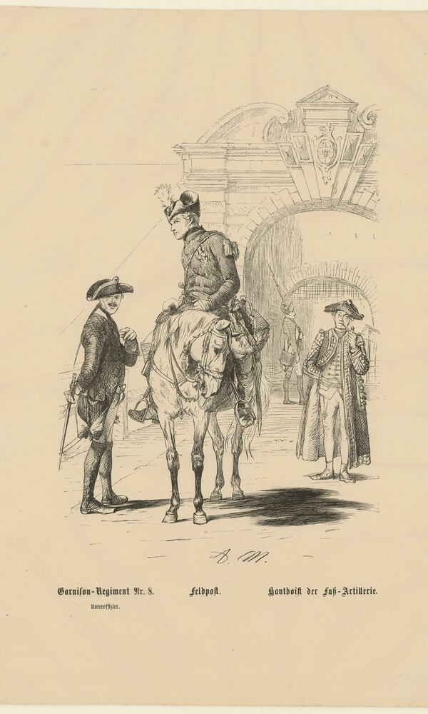 Xylographische Anstalt von Eduard Kretzschmar, Adolph Menzel (1815-1905), Garnison-Regiment Nr. 8, Leipzig, 1850-1856, Druckgraphik, Hamburger Kunsthalle